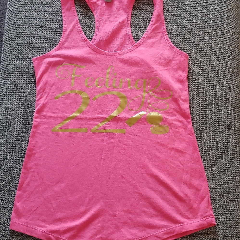 Feeling 22 Tank Top, Pink, Small